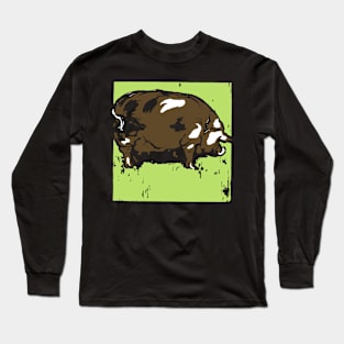 Victorian Hog in Field Long Sleeve T-Shirt